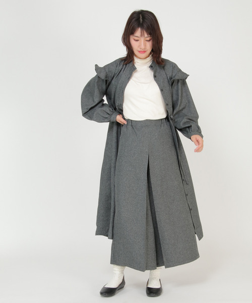 LBC(エルビーシー)の「インバーテッドスカーチョ(その他パンツ・レディース・ブラウン/グレー・M)」の4枚目の写真