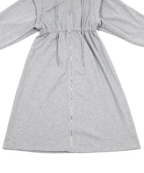 Figments(フィグメンツ)の「レイヤードパーカーワンピース(ワンピース・レディース・ブラック/グレー・FREE)」の12枚目の写真