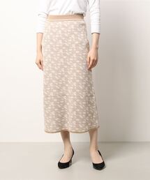 Lugnoncure | 幾何柄ニットスカート(スカート)