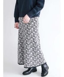 Lugnoncure | 幾何柄ニットスカート(スカート)