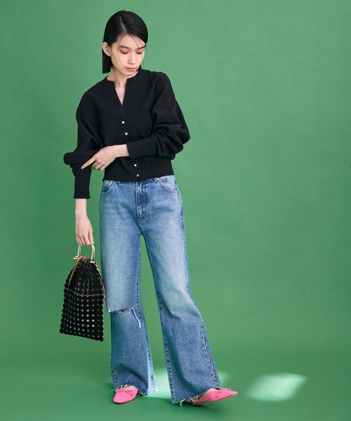 ADAM ET ROPE'(アダムエロペ)の「フラットボウミュール(サンダル・レディース・ブラック/グレー/ピンク・23.5cm/24.5cm/23.0cm/24.0cm)」の4枚目の写真