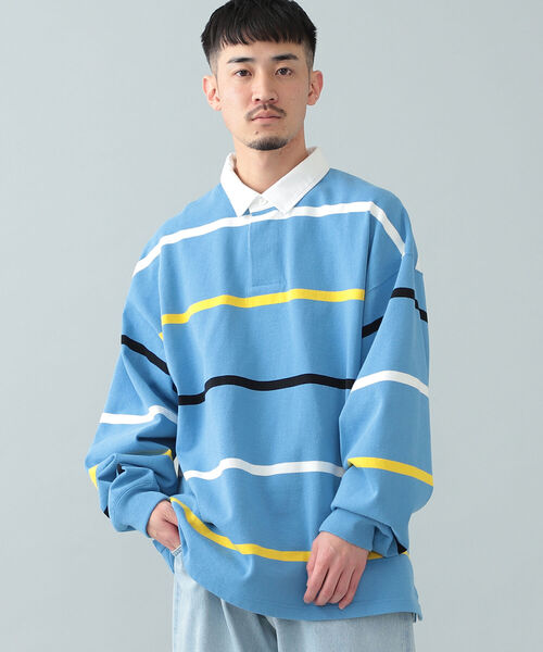BEAMS（ビームス）の「BEAMS / ヘビーウェイト ワイド ラガーシャツ（Tシャツ/カットソー・メンズ・ライトブルー/ネイビー・S/M/L）」の19枚目の写真