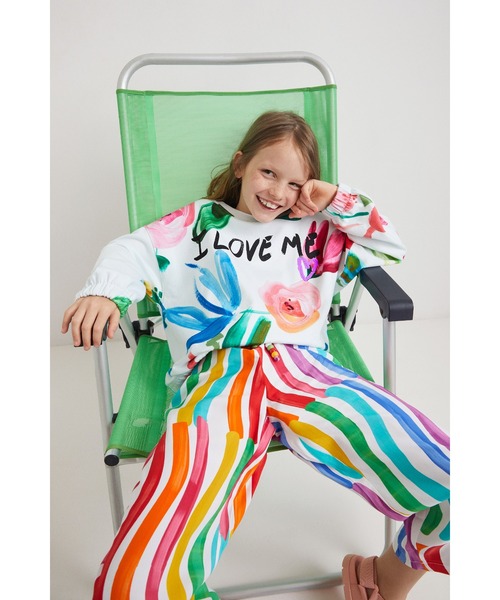 Desigual（デシグアル）の「「I love me」 花柄スウェットシャツ（スウェット・キッズ・マルチ・XL/XXL/XS/S/M/L）」の3枚目の写真