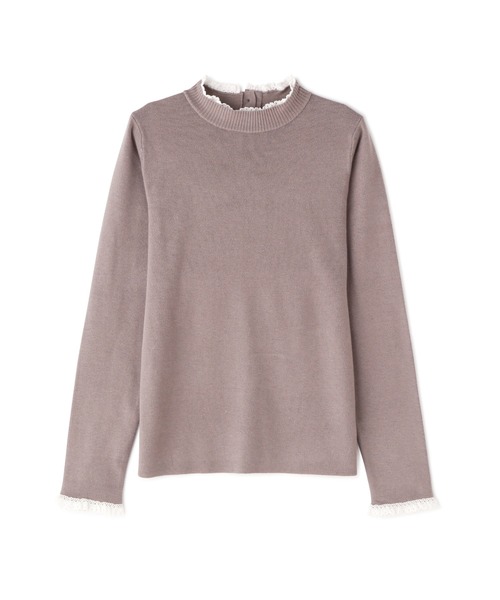 N.（N. Natural Beauty Basic）（エヌエヌナチュラルビューティーベーシック）の「レースハイネック総針ニット（ニット/セーター・レディース・ホワイト/ブラック/ベージュ・MEDIUM）」の20枚目の写真