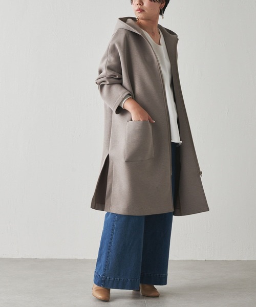 BEARDSLEY（ビアズリー）の「生地が軽くて保温性のあるダンボールBIGコート（その他アウター・レディース・ネイビー/モカ・FREE）」の3枚目の写真