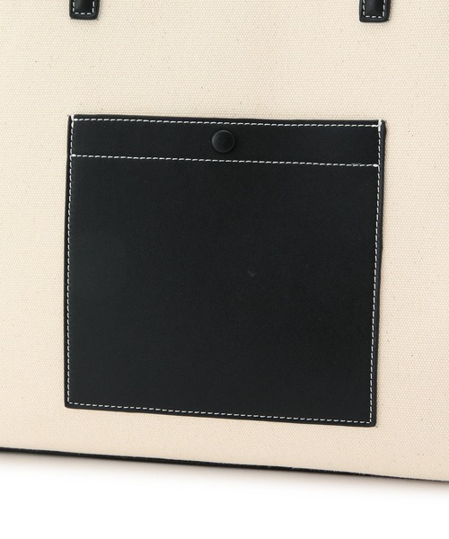 ADAM ET ROPE'（アダムエロペ）の「【一部直営店舗・WEB限定】キャンバスA4トートバッグ（トートバッグ・レディース・ブラウン/ブラック・FREE）」の12枚目の写真