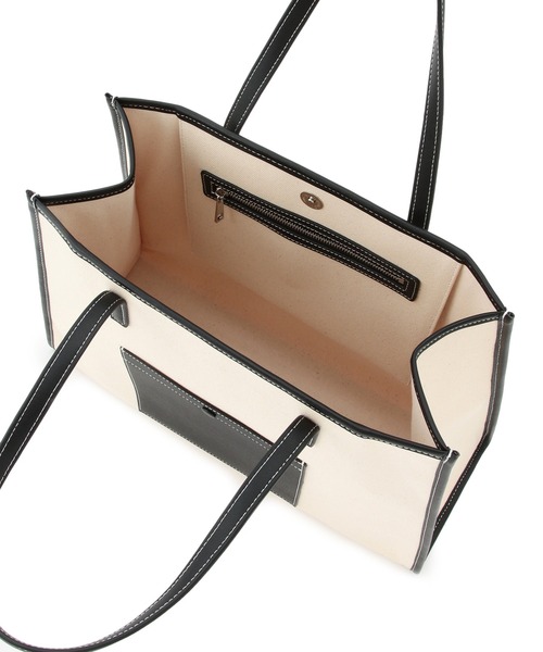 ADAM ET ROPE'（アダムエロペ）の「【一部直営店舗・WEB限定】キャンバスA4トートバッグ（トートバッグ・レディース・ブラウン/ブラック・FREE）」の14枚目の写真