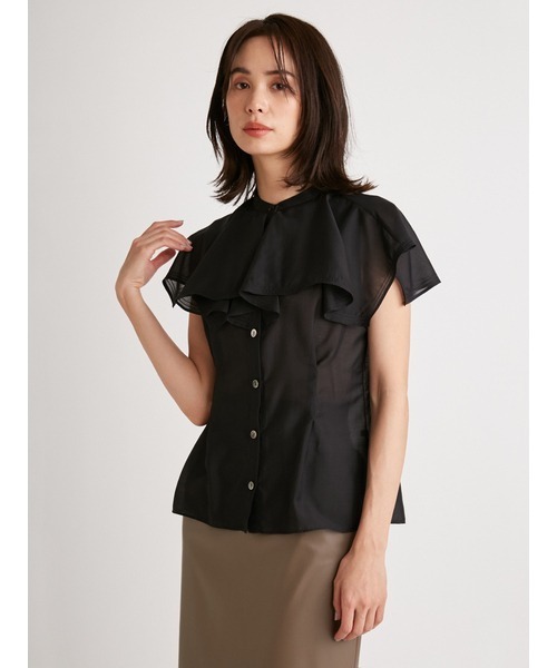 SNIDEL（スナイデル）の「スクエアカラーブラウス（シャツ/ブラウス・レディース・ホワイト/ブラック/その他・FREE）」の4枚目の写真