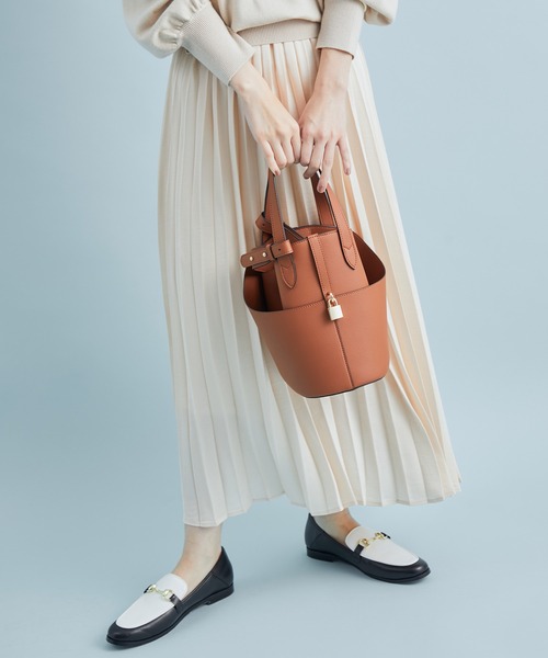 VIS（ビス）の「【WEB限定カラー】【マルチWAY】錠前変型トートバッグ（ハンドバッグ・レディース・ベージュ系その他/ブラウン/ホワイト/サックスブルー/ブラック・FREE）」の13枚目の写真