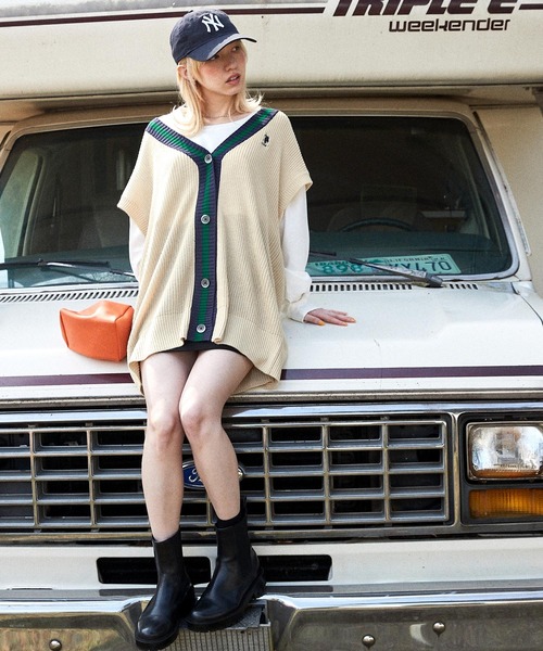 U.S. POLO ASSN.（ユーエスポロアッスン）の「U.S. POLO ASSN./ユーエスポロアッスン 別注 ロゴ刺繍 ボタンチルデンニットベスト（ベスト・レディース・ブラック/ネイビー/グリーン/アイボリー・FREE）」の10枚目の写真