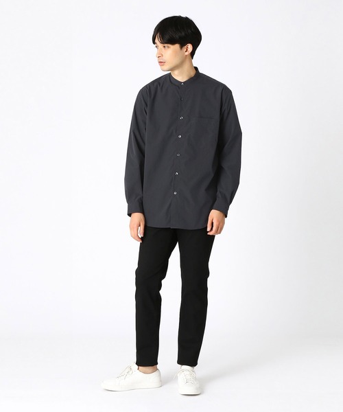 COMME CA ISM（コムサイズム）の「バンドカラーシャツ（シャツ/ブラウス・メンズ・ホワイト/ブラック/ブルー/ミント・SMALL/MEDIUM/LARGE）」の7枚目の写真