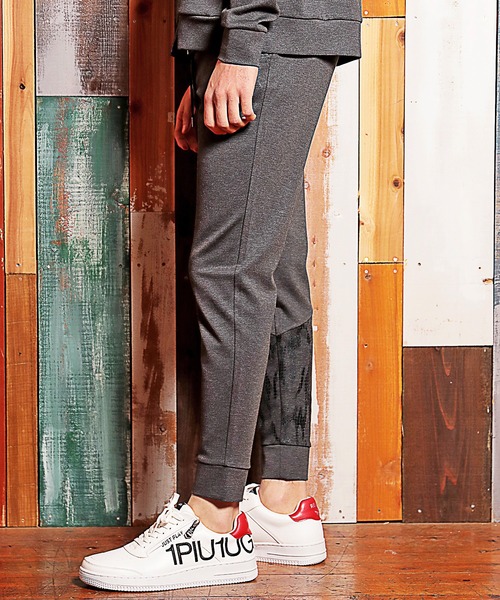 RATTLE TRAP（ラトルトラップ）の「【JUST PLAY】パイソン柄切替ジョガーパンツ（スウェットパンツ・メンズ・ブラック/グレー・S/M/L）」の10枚目の写真