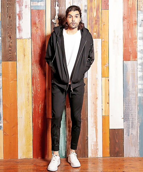 RATTLE TRAP（ラトルトラップ）の「【JUST PLAY】パイソン柄切替ジョガーパンツ（スウェットパンツ・メンズ・ブラック/グレー・S/M/L）」の14枚目の写真