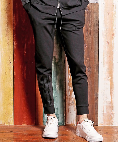 RATTLE TRAP（ラトルトラップ）の「【JUST PLAY】パイソン柄切替ジョガーパンツ（スウェットパンツ・メンズ・ブラック/グレー・S/M/L）」の16枚目の写真