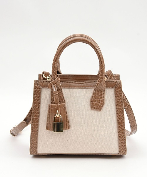 SMIR NASLI(サミールナスリ)の「フレームスクエア2WAY ミニトートバッグ(トートバッグ・レディース・ブラック/ブラウン/オフホワイト・9)」の3枚目の写真