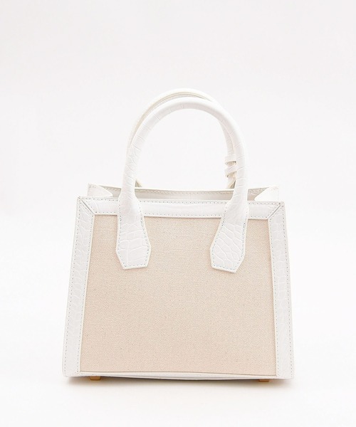 SMIR NASLI(サミールナスリ)の「フレームスクエア2WAY ミニトートバッグ(トートバッグ・レディース・ブラック/ブラウン/オフホワイト・9)」の6枚目の写真