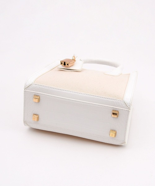 SMIR NASLI(サミールナスリ)の「フレームスクエア2WAY ミニトートバッグ(トートバッグ・レディース・ブラック/ブラウン/オフホワイト・9)」の7枚目の写真