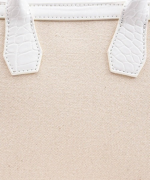 SMIR NASLI(サミールナスリ)の「フレームスクエア2WAY ミニトートバッグ(トートバッグ・レディース・ブラック/ブラウン/オフホワイト・9)」の9枚目の写真