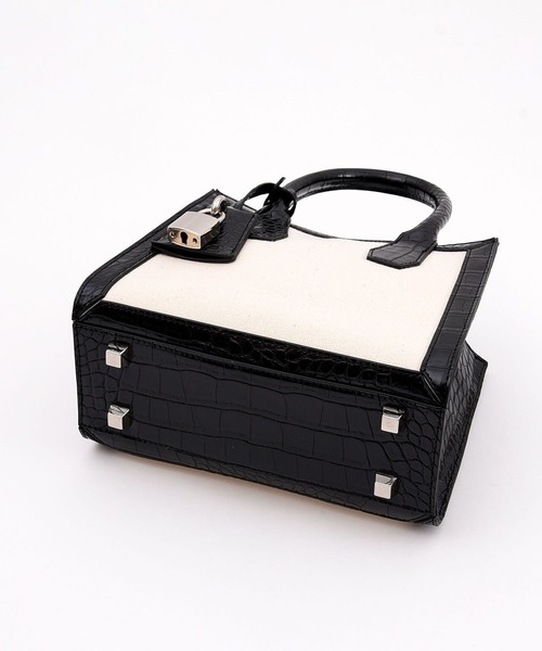 SMIR NASLI(サミールナスリ)の「フレームスクエア2WAY ミニトートバッグ(トートバッグ・レディース・ブラック/ブラウン/オフホワイト・9)」の13枚目の写真