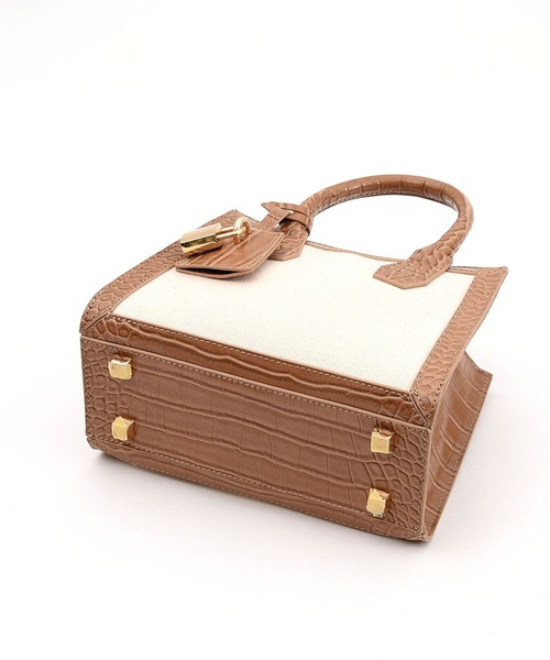 SMIR NASLI(サミールナスリ)の「フレームスクエア2WAY ミニトートバッグ(トートバッグ・レディース・ブラック/ブラウン/オフホワイト・9)」の19枚目の写真