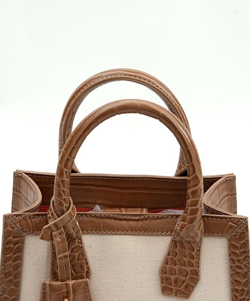 SMIR NASLI(サミールナスリ)の「フレームスクエア2WAY ミニトートバッグ(トートバッグ・レディース・ブラック/ブラウン/オフホワイト・9)」の22枚目の写真