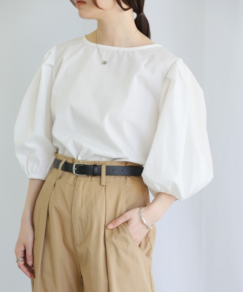 select MOCA（セレクトモカ）の「2022 SS ハイウエストカーブタックパンツ（カーゴパンツ・レディース・ブラック/ベージュ/カーキ・SMALL/MEDIUM）」の14枚目の写真