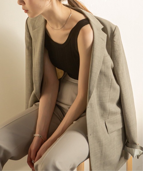 ADAWAS(アダワズ)の「【ADAWAS】PLEATED STITCHタンクトップ◆(タンクトップ・レディース・ブラック/ブラウン/ピンク/ナチュラル・FREE)」の2枚目の写真