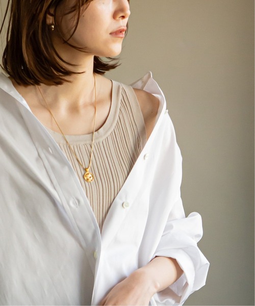 ADAWAS(アダワズ)の「【ADAWAS】PLEATED STITCHタンクトップ◆(タンクトップ・レディース・ブラック/ブラウン/ピンク/ナチュラル・FREE)」の7枚目の写真