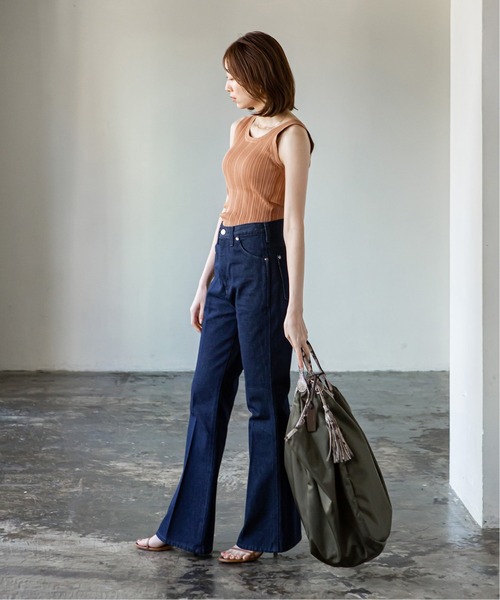 ADAWAS(アダワズ)の「【ADAWAS】PLEATED STITCHタンクトップ◆(タンクトップ・レディース・ブラック/ブラウン/ピンク/ナチュラル・FREE)」の12枚目の写真