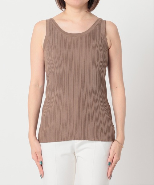 ADAWAS(アダワズ)の「【ADAWAS】PLEATED STITCHタンクトップ◆(タンクトップ・レディース・ブラック/ブラウン/ピンク/ナチュラル・FREE)」の13枚目の写真