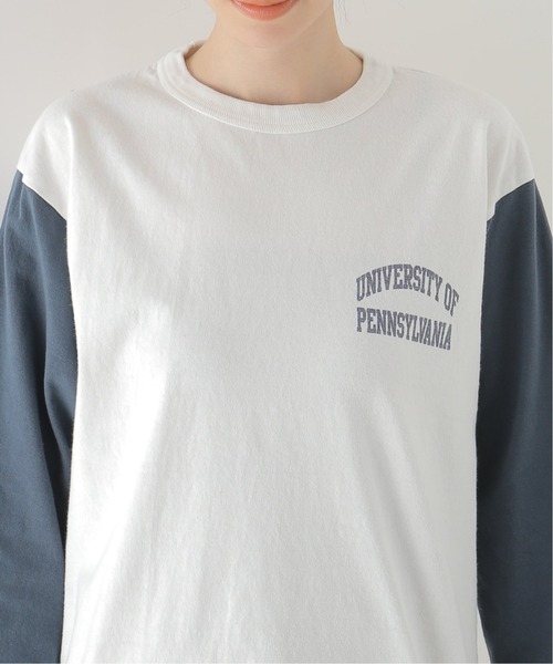 Bonum（ボナム）の「【GOOD ROCK SPEED/グッドロックスピード】PENNSYLVANIA Univ. Baseball T：ロンT（Tシャツ/カットソー・レディース・ネイビー・FREE）」の9枚目の写真