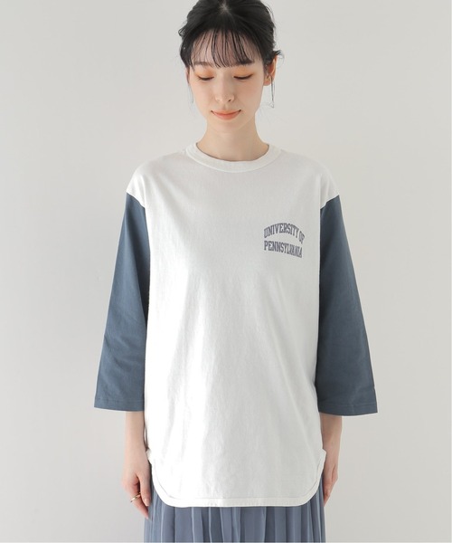 Bonum（ボナム）の「【GOOD ROCK SPEED/グッドロックスピード】PENNSYLVANIA Univ. Baseball T：ロンT（Tシャツ/カットソー・レディース・ネイビー・FREE）」の6枚目の写真