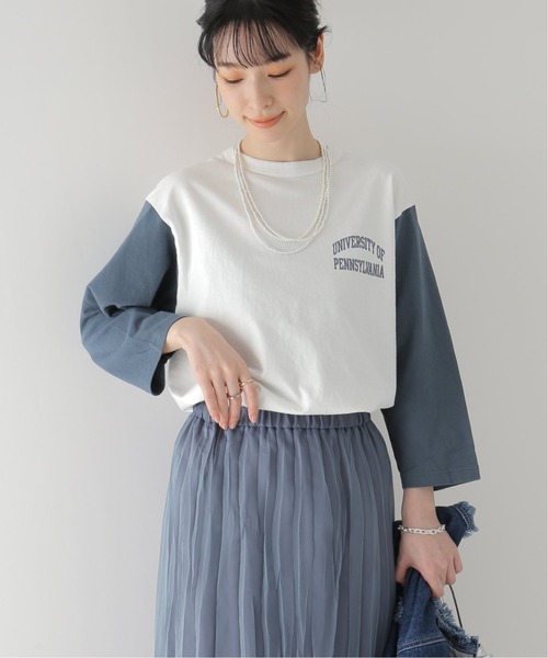 Bonum（ボナム）の「【GOOD ROCK SPEED/グッドロックスピード】PENNSYLVANIA Univ. Baseball T：ロンT（Tシャツ/カットソー・レディース・ネイビー・FREE）」の2枚目の写真