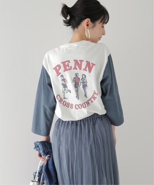 Bonum（ボナム）の「【GOOD ROCK SPEED/グッドロックスピード】PENNSYLVANIA Univ. Baseball T：ロンT（Tシャツ/カットソー・レディース・ネイビー・FREE）」の3枚目の写真