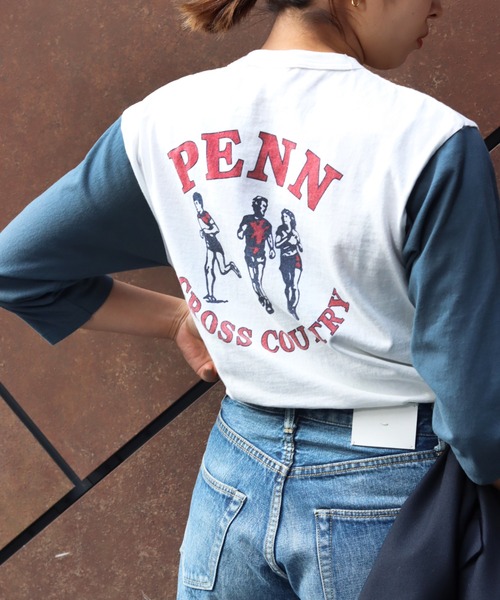 Bonum（ボナム）の「【GOOD ROCK SPEED/グッドロックスピード】PENNSYLVANIA Univ. Baseball T：ロンT（Tシャツ/カットソー・レディース・ネイビー・FREE）」の21枚目の写真