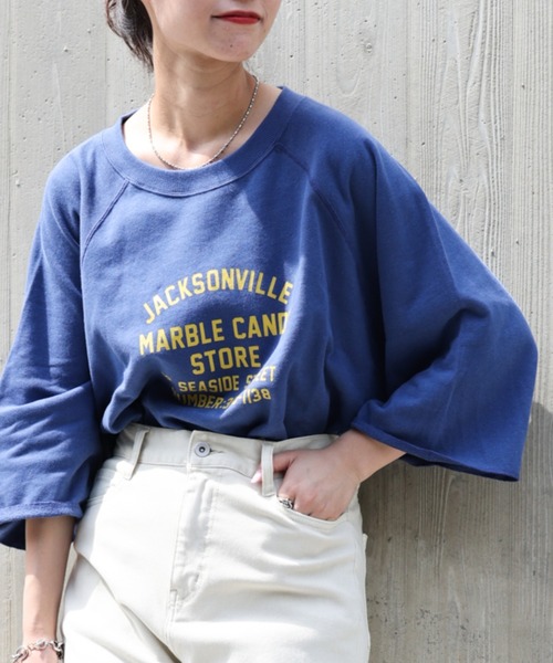 セール 麻混裏毛ワイドスリーブプリントスウェット スウェット Ciaopanic Typy チャオパニックティピー のファッション通販 Zozotown