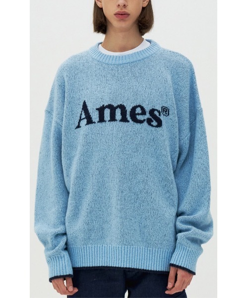 AMESWORLDWIDE（アメスワールドワイド）の「【AMESWORLDWIDE 】カラードロゴニット / COLORED LOGO KNIT（ニット/セーター・レディース・スカイブルー/ブラック/アイボリー・FREE）」の14枚目の写真