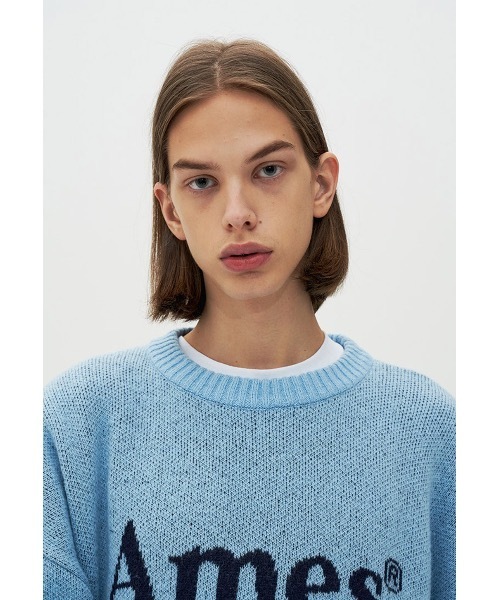 AMESWORLDWIDE（アメスワールドワイド）の「【AMESWORLDWIDE 】カラードロゴニット / COLORED LOGO KNIT（ニット/セーター・レディース・スカイブルー/ブラック/アイボリー・FREE）」の20枚目の写真
