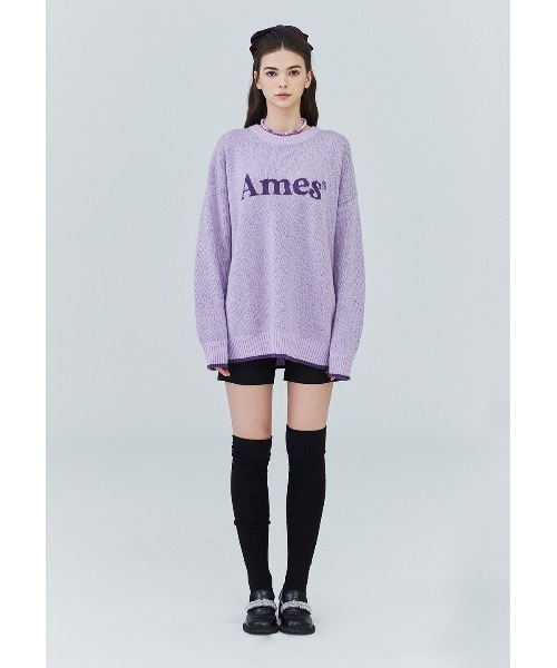 AMESWORLDWIDE（アメスワールドワイド）の「【AMESWORLDWIDE 】カラードロゴニット / COLORED LOGO KNIT（ニット/セーター・レディース・スカイブルー/ブラック/アイボリー・FREE）」の15枚目の写真