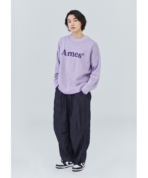AMESWORLDWIDE（アメスワールドワイド）の「【AMESWORLDWIDE 】カラードロゴニット / COLORED LOGO KNIT（ニット/セーター・レディース・スカイブルー/ブラック/アイボリー・FREE）」の22枚目の写真