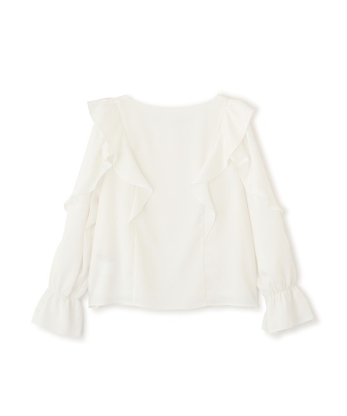 PROPORTION BODY DRESSING（プロポーションボディドレッシング）の「ラッフルサテンブラウス / 1212110300（シャツ/ブラウス・レディース・ライトグリーン/ホワイト系その他/ブルー・SMALL/MEDIUM）」の12枚目の写真