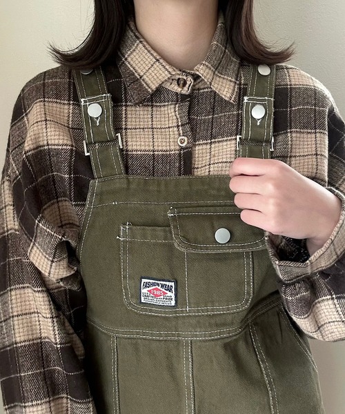 Cham.(チャム)の「色味がかわいいチェックシャツ(シャツ/ブラウス・レディース・ブラウン/ブラック/ネイビー/グレー・F)」の6枚目の写真