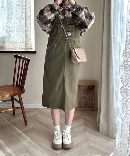 Cham.(チャム)の「色味がかわいいチェックシャツ(シャツ/ブラウス・レディース・ブラウン/ブラック/ネイビー/グレー・F)」の8枚目の写真