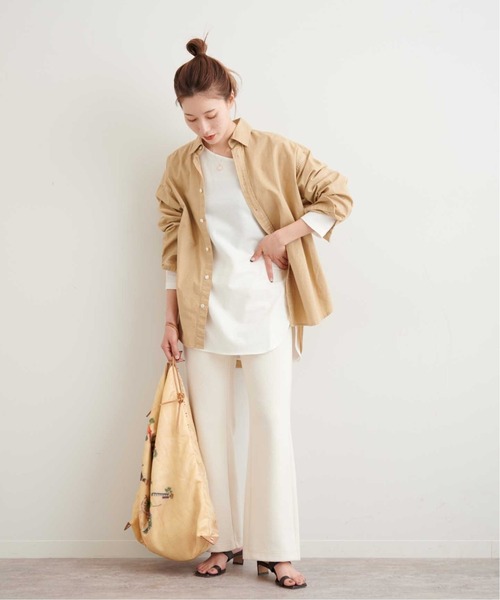 FRAMeWORK（フレームワーク）の「【MANIPURI/マニプリ】スカーフパネルバック◆（トートバッグ・レディース・ベージュ/オレンジ・FREE）」の3枚目の写真