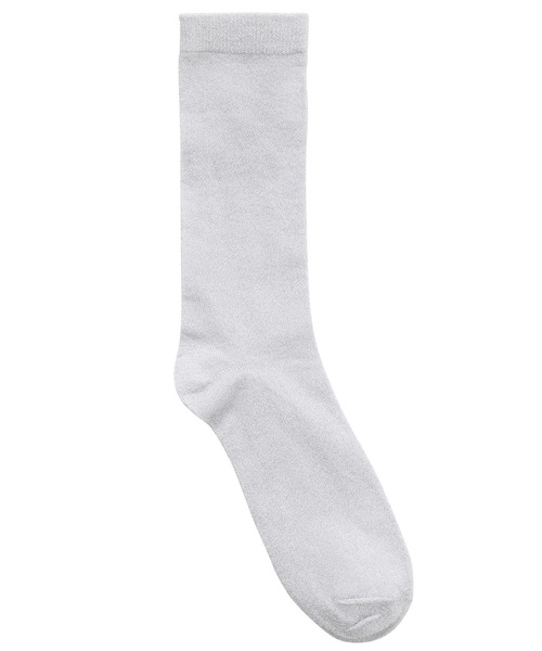 X-girl(エックスガール)の「X-girl HEART GLITTER SOCKS(ソックス/靴下・レディース・ホワイト/ブラック/パープル・ONE SIZE)」の4枚目の写真