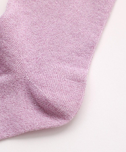 X-girl(エックスガール)の「X-girl HEART GLITTER SOCKS(ソックス/靴下・レディース・ホワイト/ブラック/パープル・ONE SIZE)」の12枚目の写真