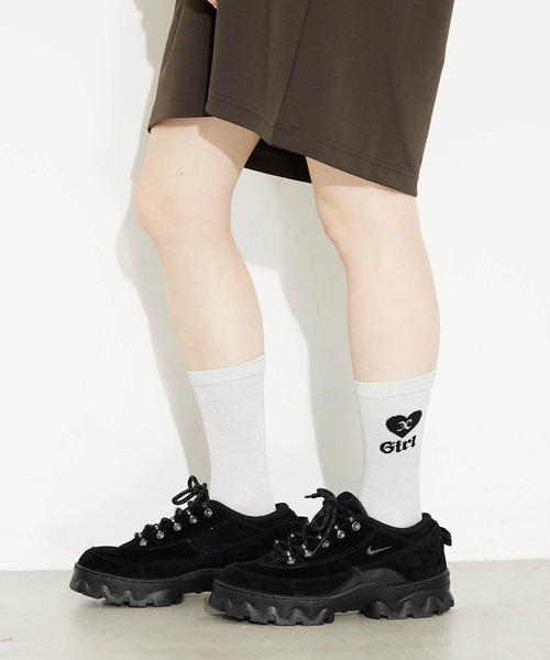 X-girl(エックスガール)の「X-girl HEART GLITTER SOCKS(ソックス/靴下・レディース・ホワイト/ブラック/パープル・ONE SIZE)」の22枚目の写真