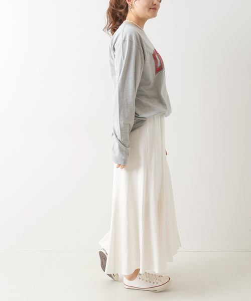 Simplicite(サンプリシテ)の「L/R マーメイドフレアスカート(スカート・レディース・ホワイト/ネイビー/カーキ/キャメル・FREE)」の8枚目の写真