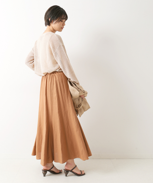 Simplicite(サンプリシテ)の「L/R マーメイドフレアスカート(スカート・レディース・ホワイト/ネイビー/カーキ/キャメル・FREE)」の12枚目の写真
