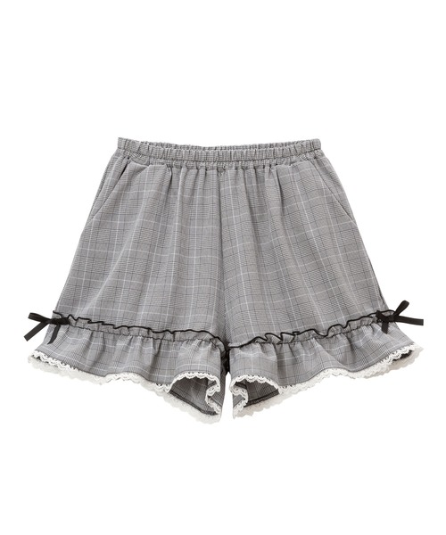 DearMyLoveWhip(ディアマイラブホイップ)の「ちら見せフリルショートパンツ(その他パンツ・レディース・ピンク/チェック・XXXX-LARGE/XXX-LARGE)」の2枚目の写真